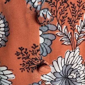 Madewell Burnt Orange Floral Maxi Dress